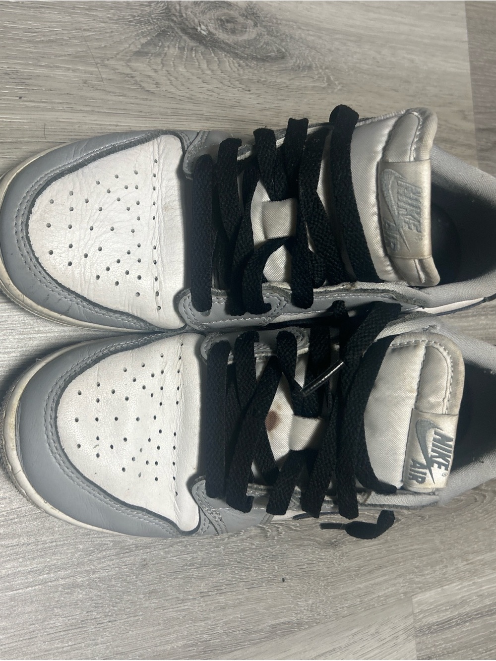 Nike White and Gray Low-Top Athletic Sneakers